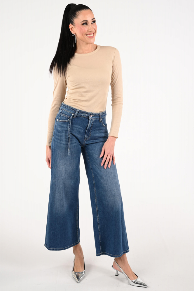 Luisa Cerano 338217-7757 T-shirt lange mouw Beige