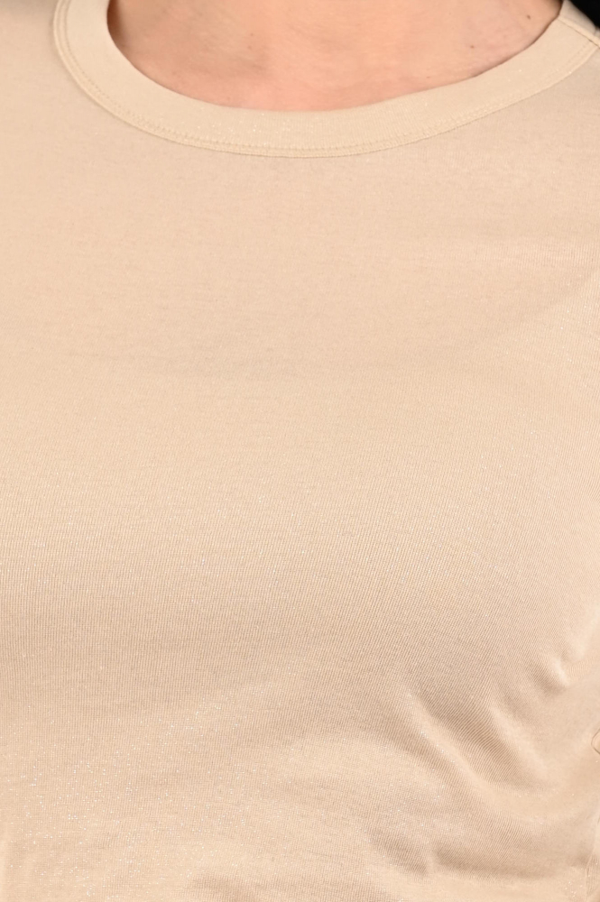 Luisa Cerano 338217-7757 T-shirt lange mouw Beige