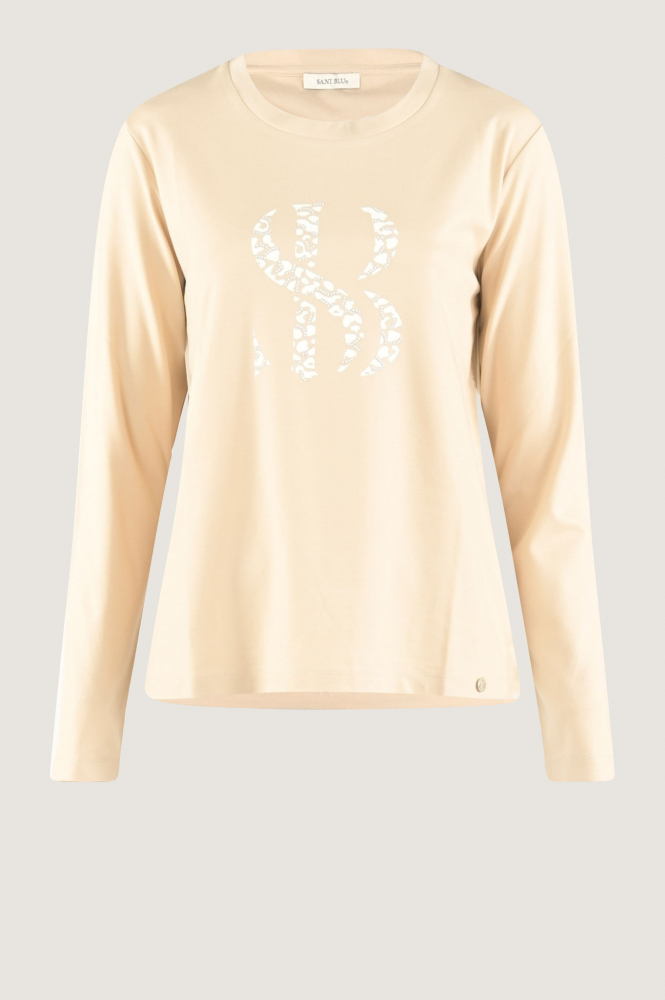 Sani Blu 5794 T-shirt lange mouw Beige