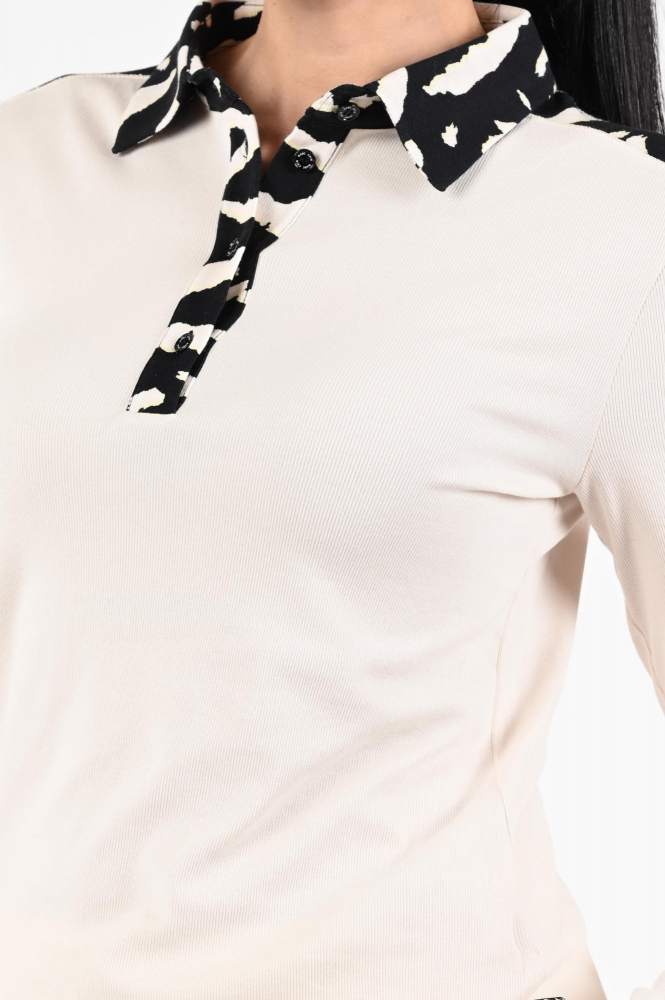 Marc Cain Sports AS 53.06 J10 T-shirt lange mouw Beige