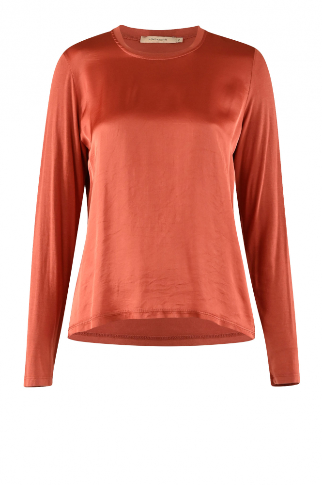 La Fee Maraboutee fgts tiare T-shirt lange mouw Bruin