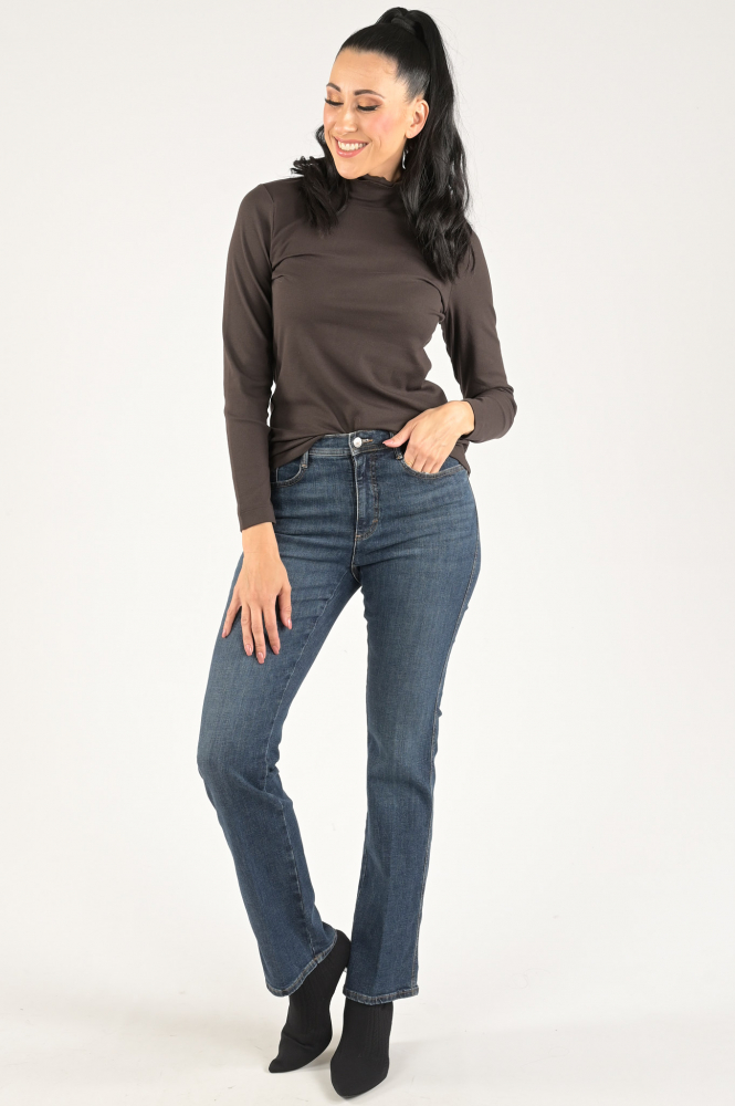 Zaida 296302 T-shirt lange mouw Bruin