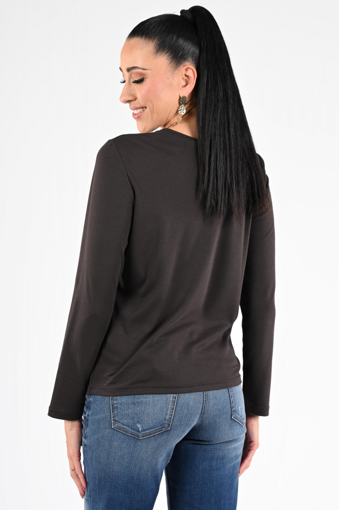Efixelle 330417 T-shirt lange mouw Bruin