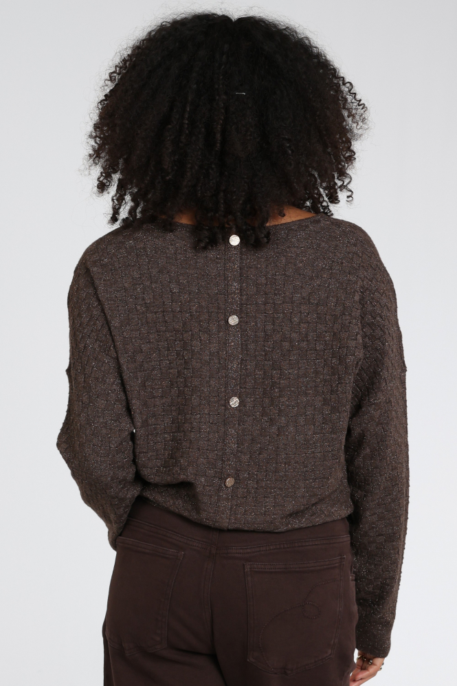 Nukus NKF01062 T-shirt lange mouw Bruin