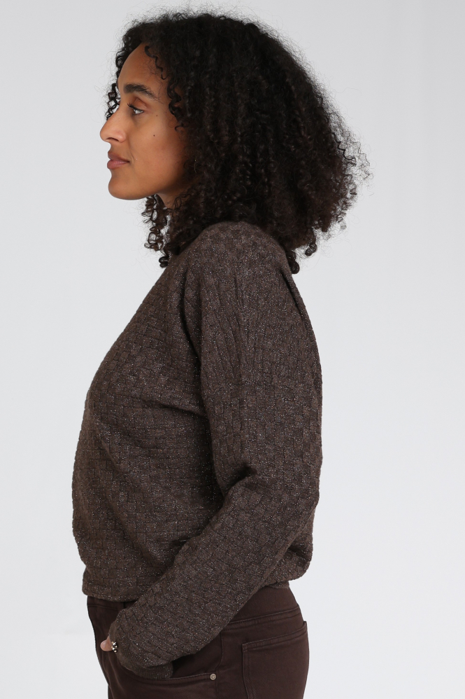 Nukus NKF01062 T-shirt lange mouw Bruin
