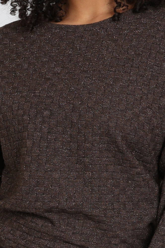 Nukus NKF01062 T-shirt lange mouw Bruin