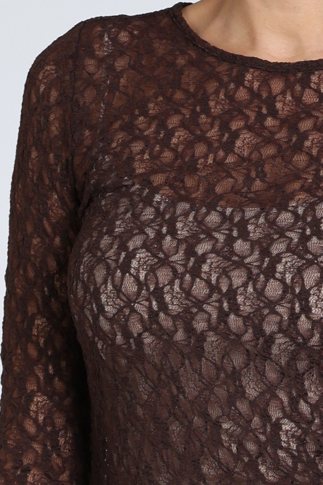 Co'couture 500052 T-shirt lange mouw Bruin