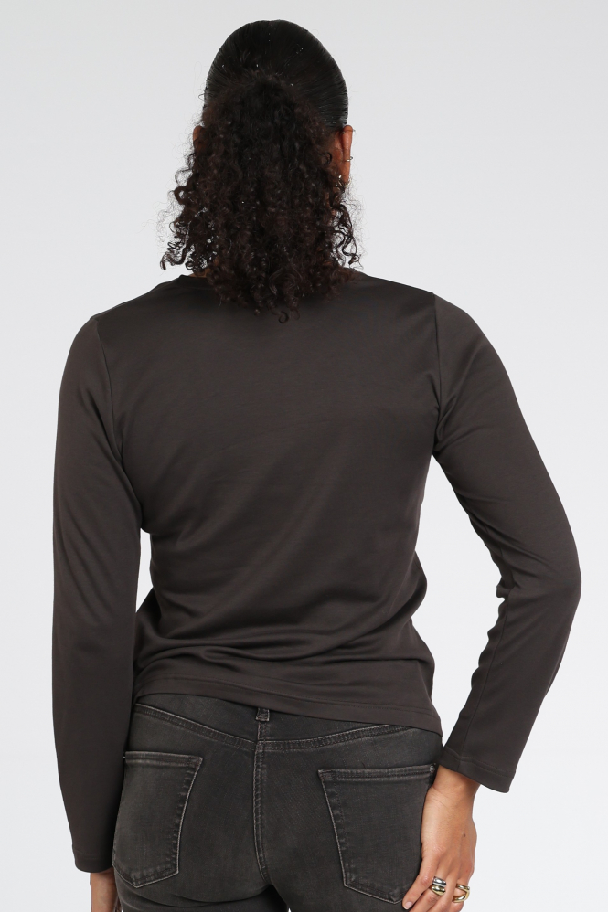 Zaida 356002 T-shirt lange mouw Bruin