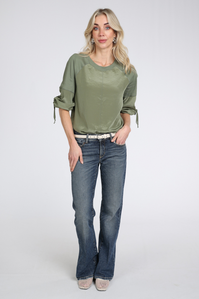 Marc Cain AS 55.08 J67 T-shirt lange mouw Groen