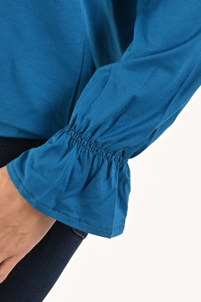 KYRA Destiny-w23 T-shirt lange mouw Blauw