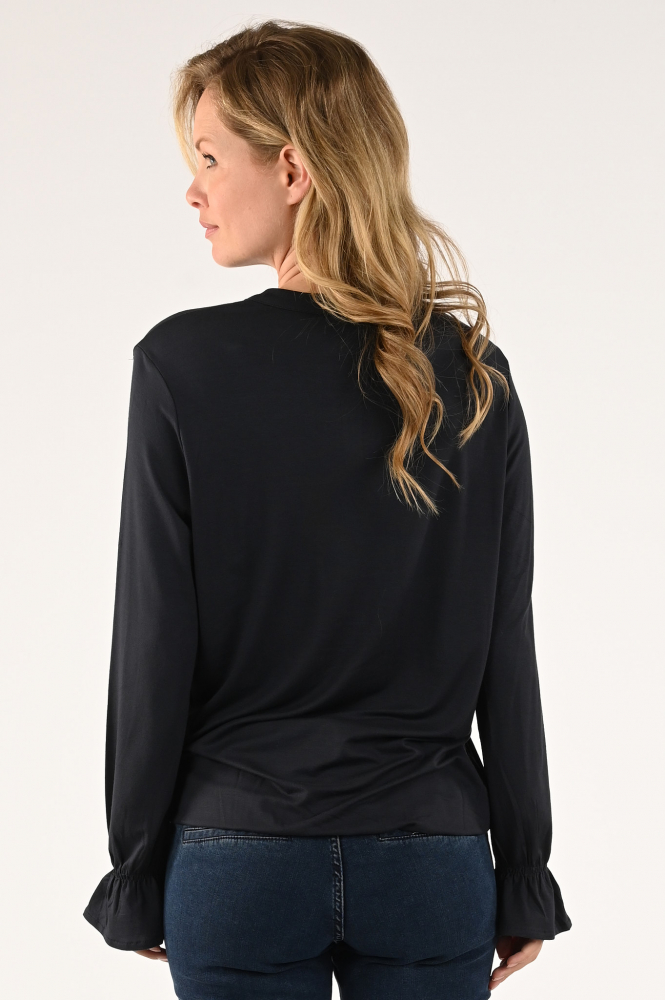 KYRA Destiny-w23 T-shirt lange mouw Blauw