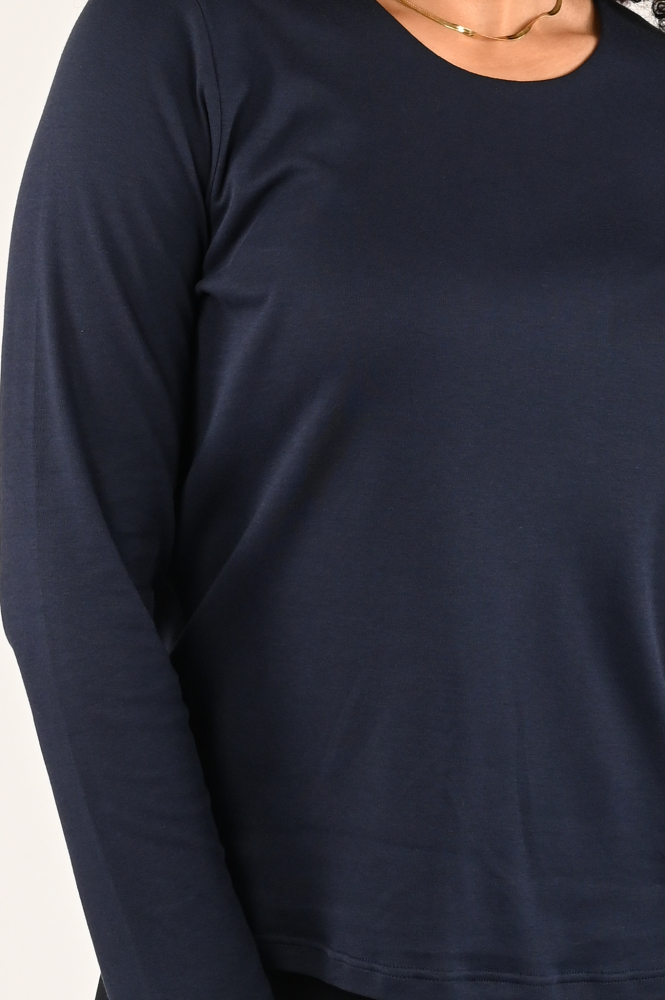 Efixelle 310417 T-shirt lange mouw Blauw