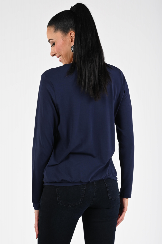 Roberto sarto 531165 T-shirt lange mouw Blauw