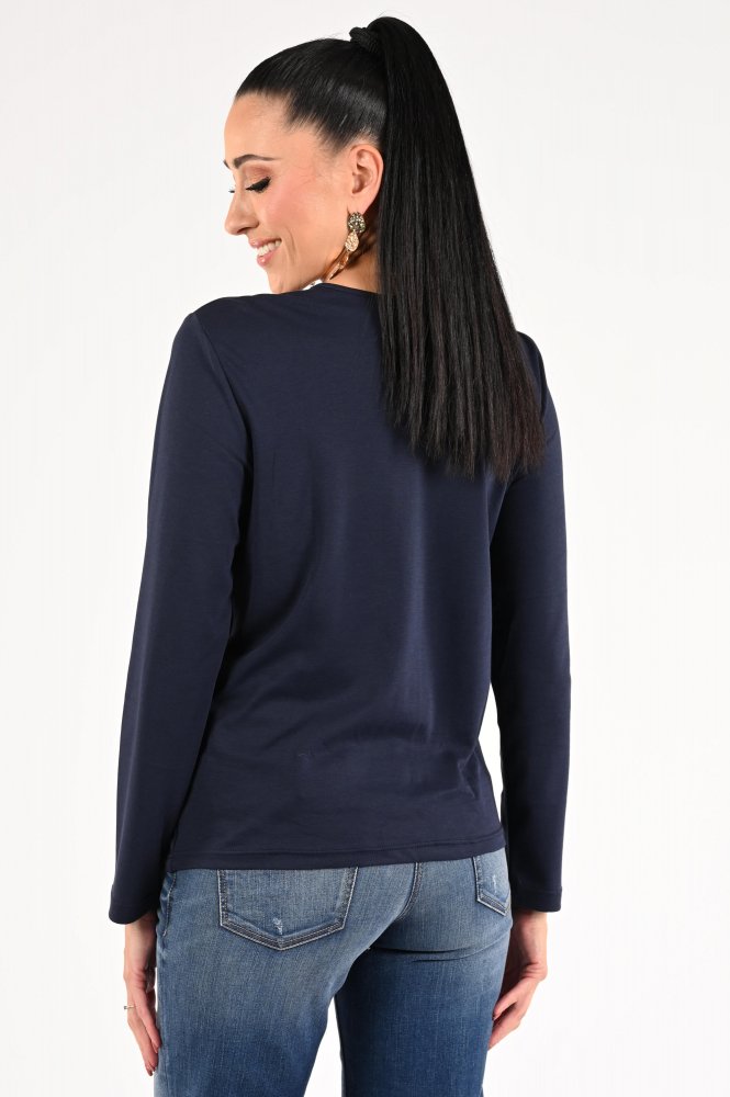 Efixelle 330417 T-shirt lange mouw Blauw