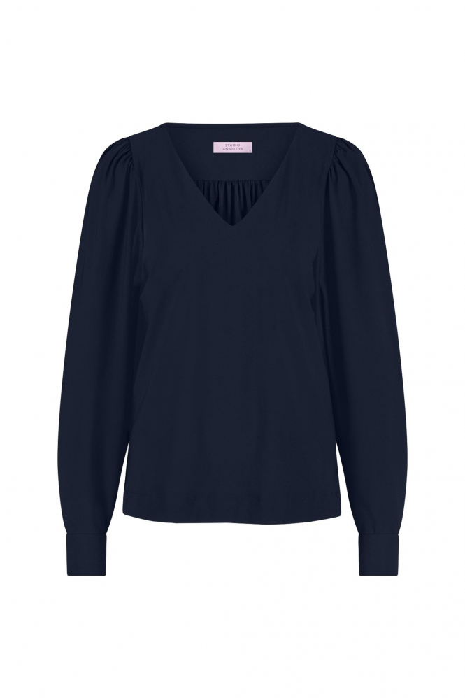 Studio Anneloes Les top  T-shirt lange mouw Blauw