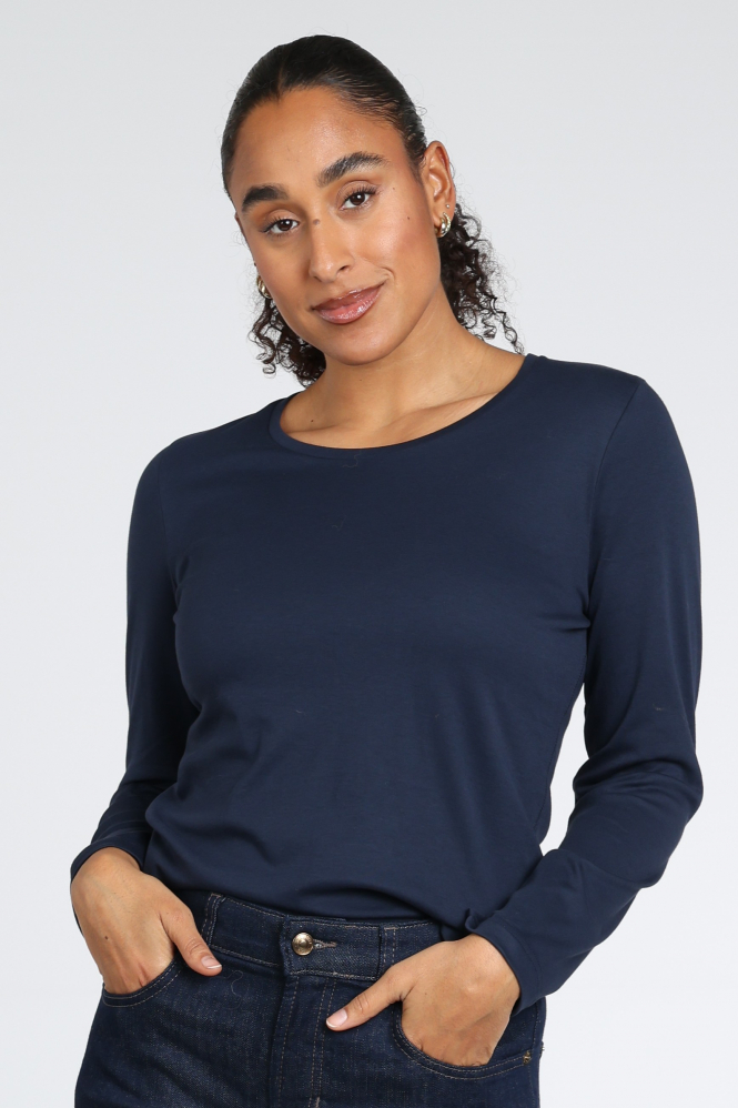 Zaida 356002 T-shirt lange mouw Blauw