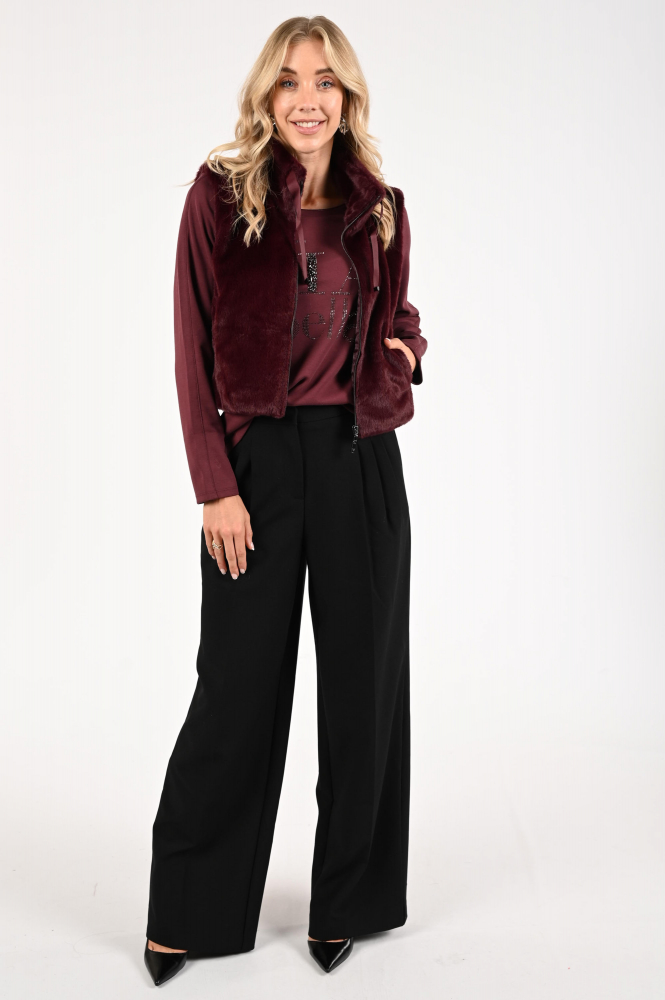 Monari 808858 T-shirt lange mouw Rood