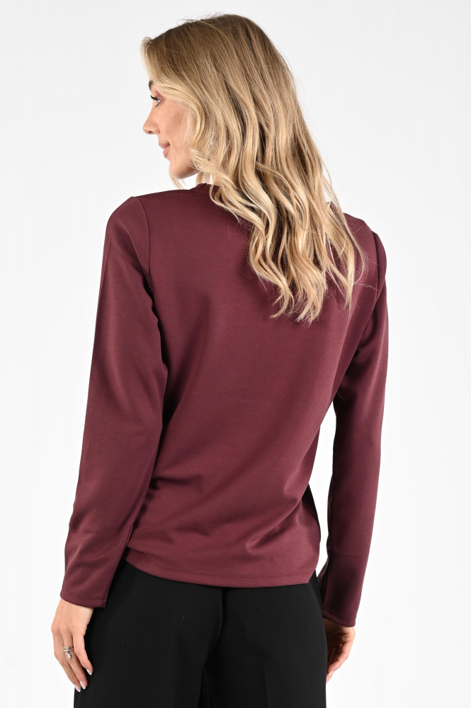 Monari 808858 T-shirt lange mouw Rood