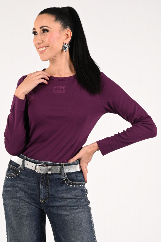 Co'couture Granny cc tee T-shirt lange mouw Paars