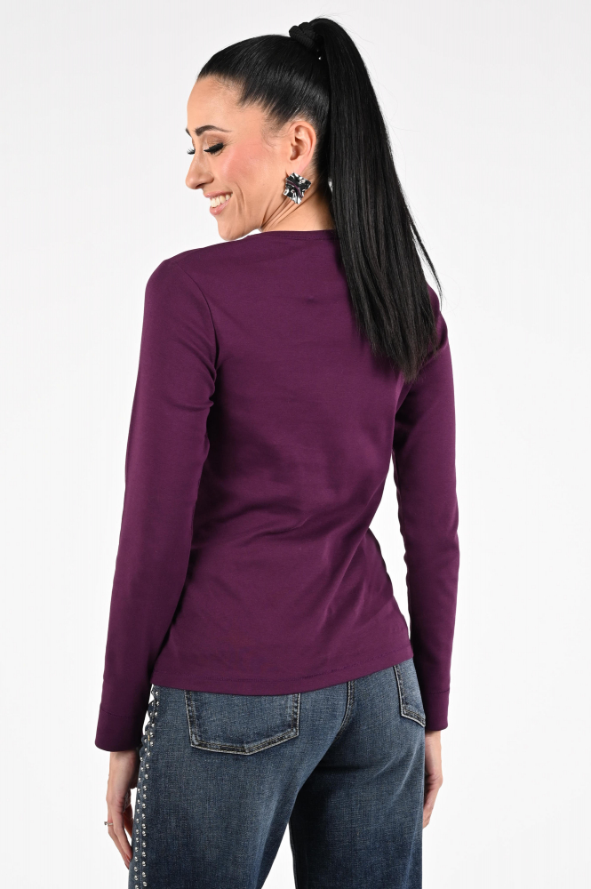 Co'couture Granny cc tee T-shirt lange mouw Paars