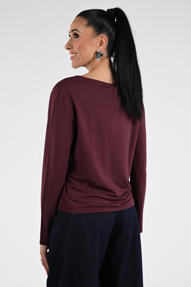 Monari 808839 T-shirt lange mouw Paars