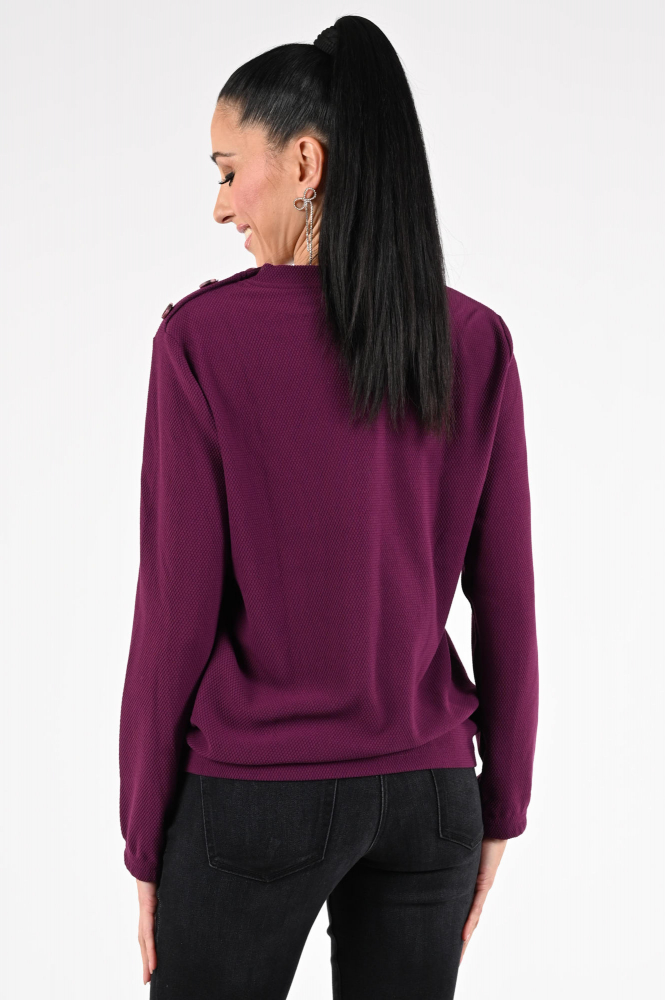 Geisha 52872-21 T-shirt lange mouw Paars