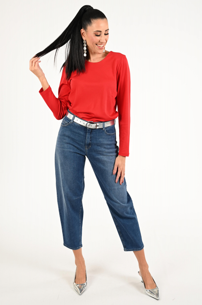 Efixelle 330417 T-shirt lange mouw Rood