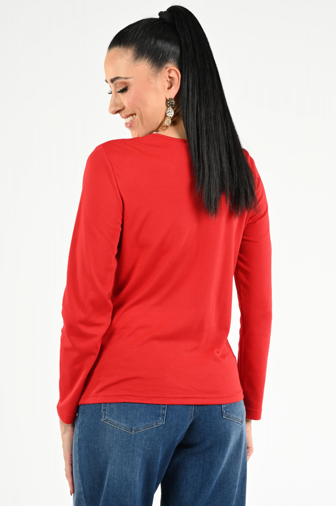 Efixelle 330417 T-shirt lange mouw Rood