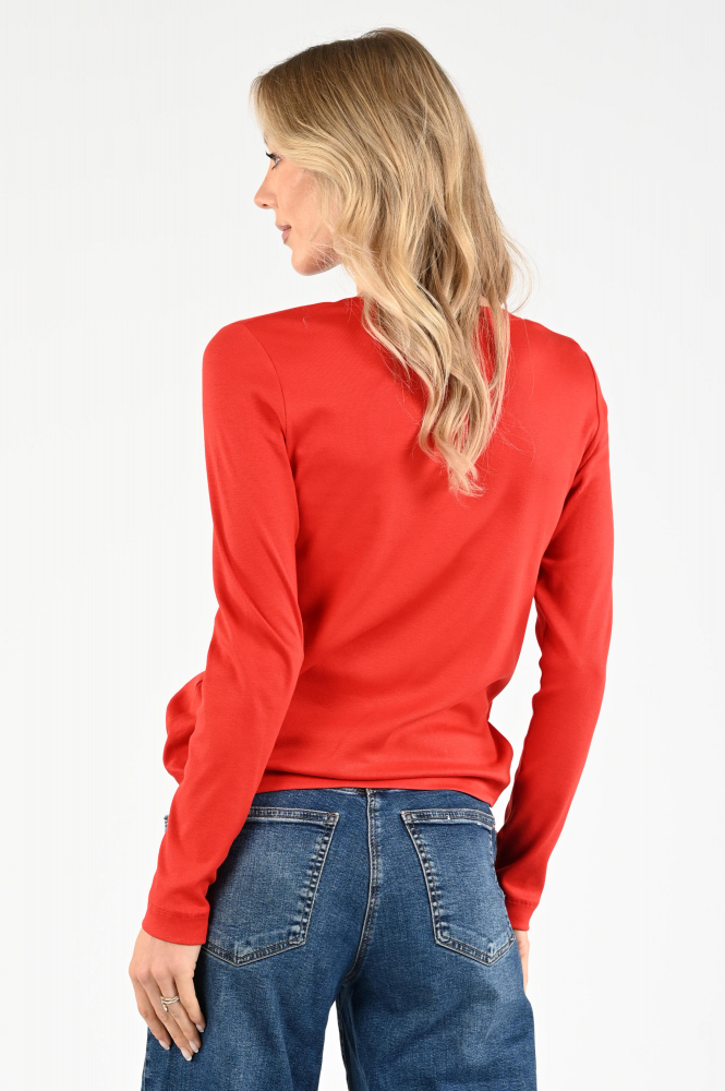 Marc Cain ZS 48.74 J50 T-shirt lange mouw Rood