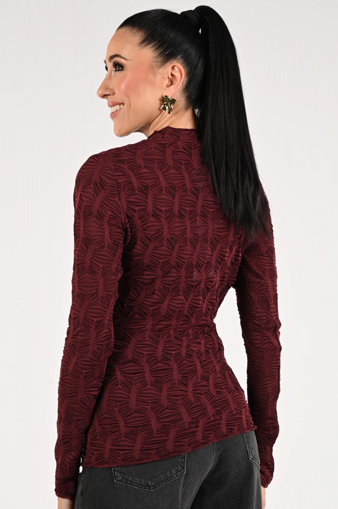 Summum 3s5066-30648 T-shirt lange mouw Rood