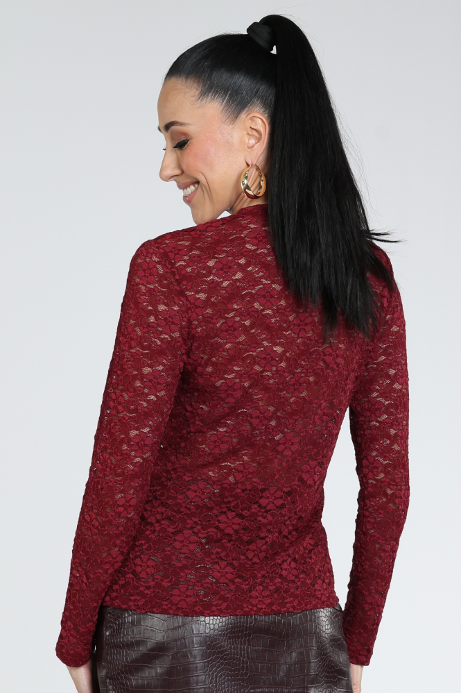 Geisha 62586-14 T-shirt lange mouw Rood