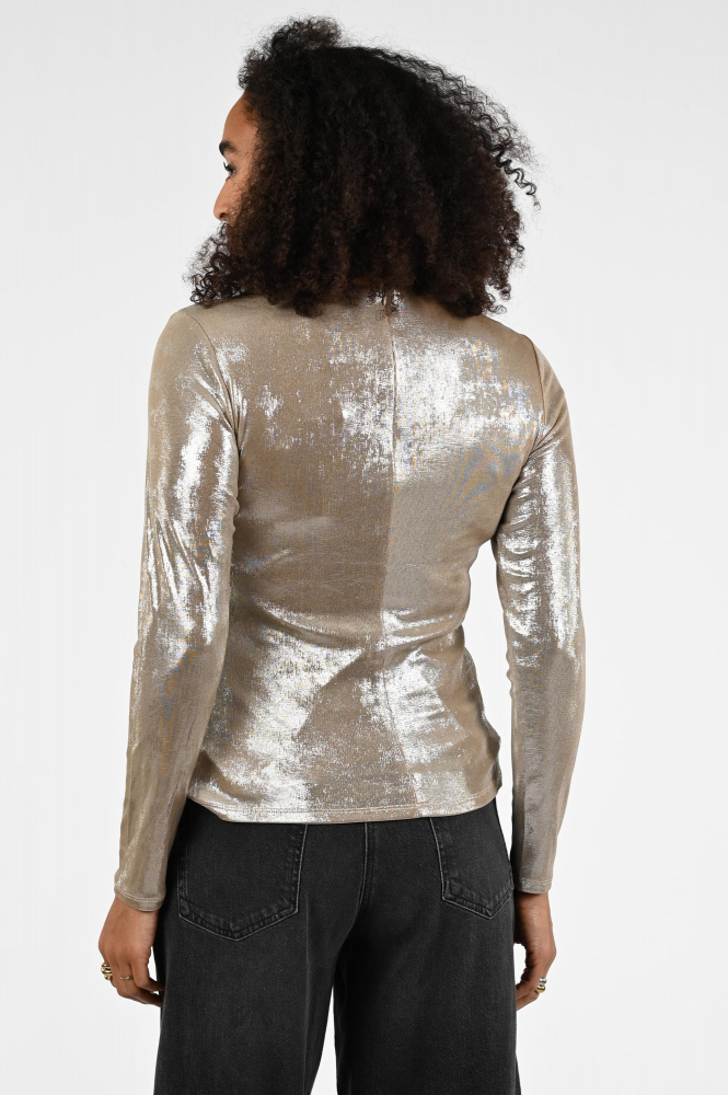 Co'couture 33204 T-shirt lange mouw Goud