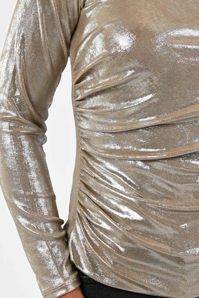 Co'couture 33204 T-shirt lange mouw Goud