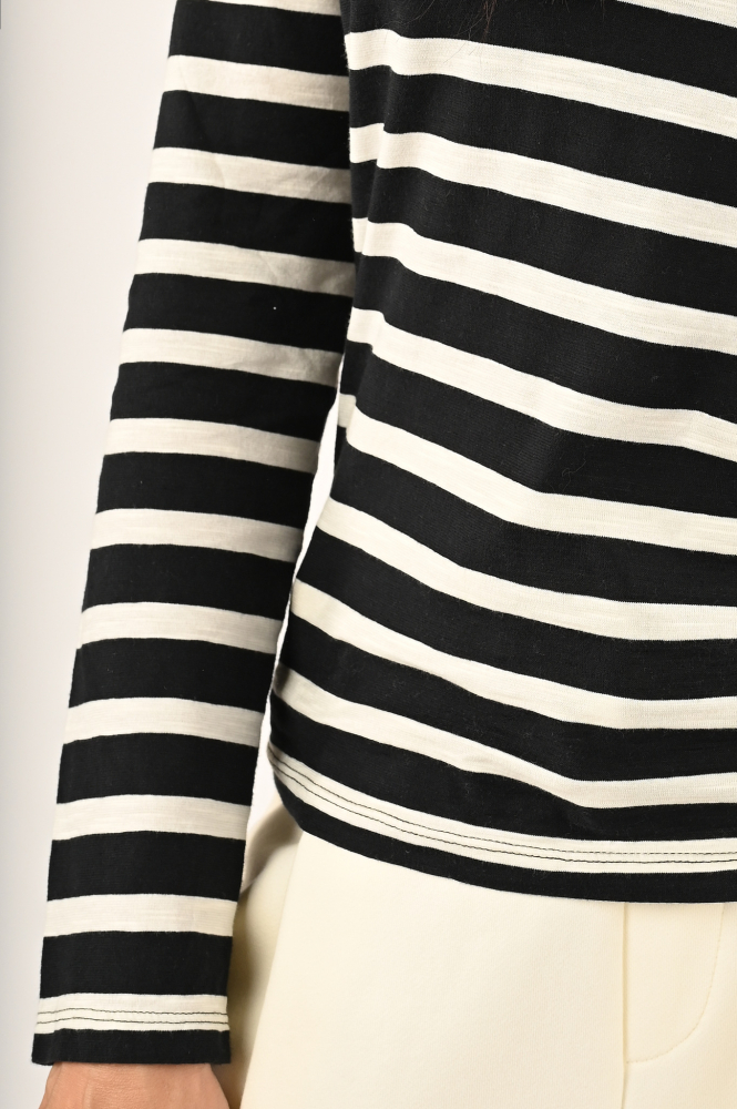 10 Days 20-771-4203 T-shirt lange mouw Zwart