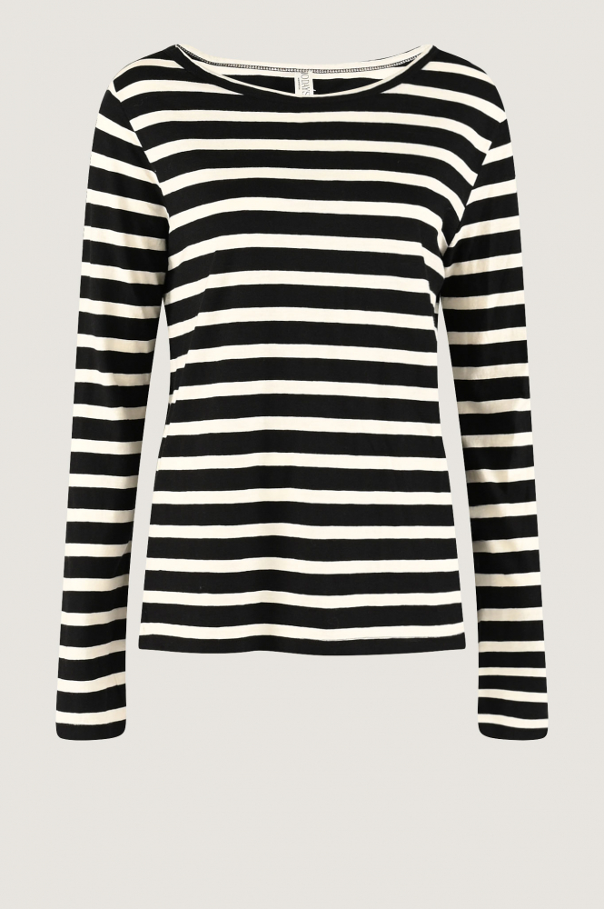 10 Days 20-771-4203 T-shirt lange mouw Zwart