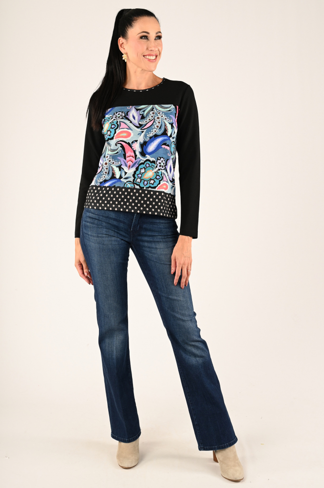 Atelier Maillet sj4wt047 T-shirt lange mouw Zwart