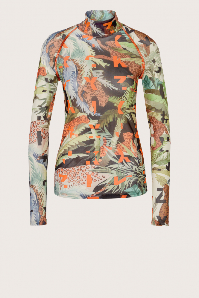Marc Cain XS 48.03 J01 T-shirt lange mouw Zwart