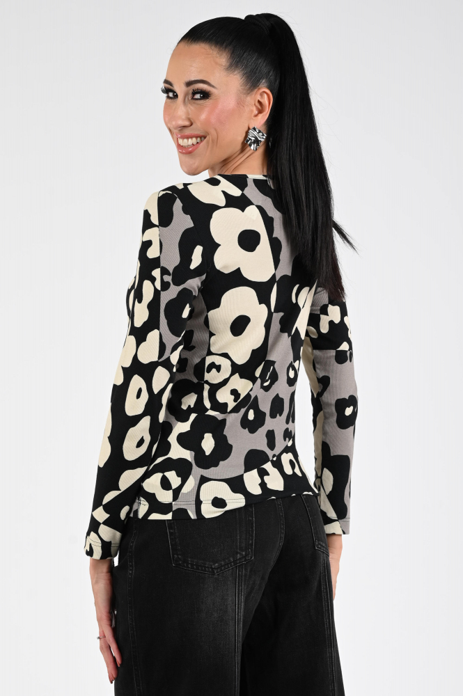 Zaida 336900 T-shirt lange mouw Zwart