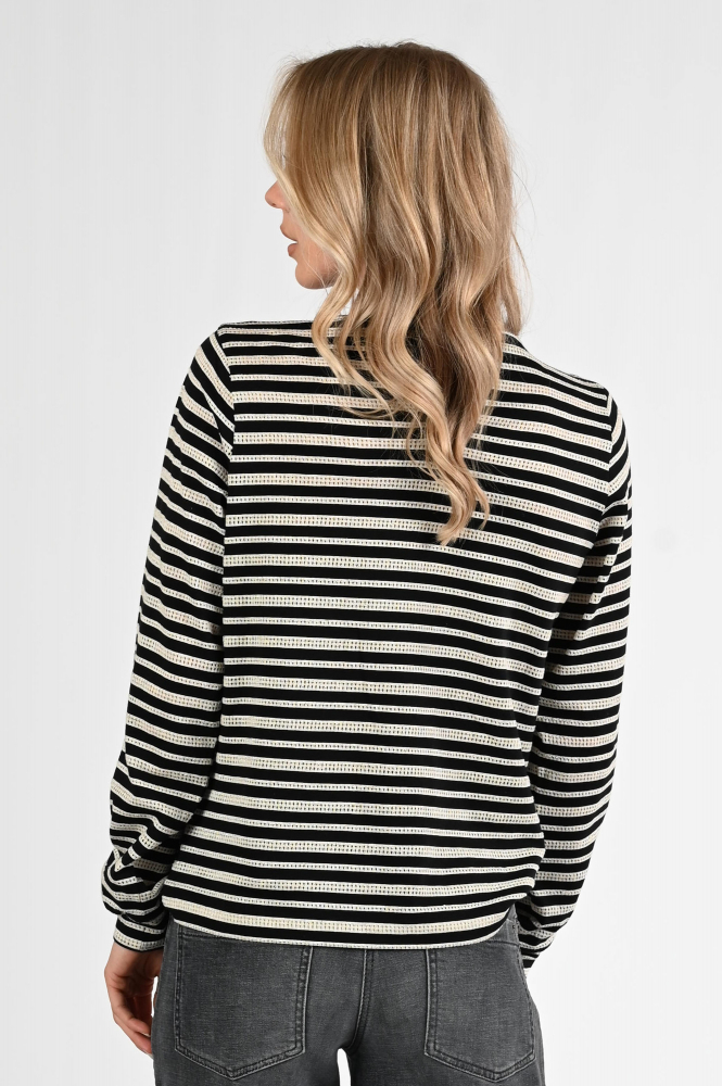 Geisha 52563-47 T-shirt lange mouw Zwart