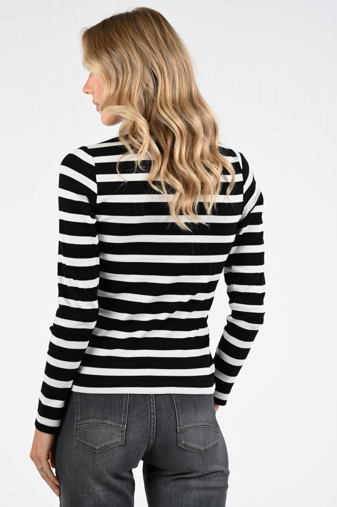 Co'couture 43007 granny T-shirt lange mouw Zwart