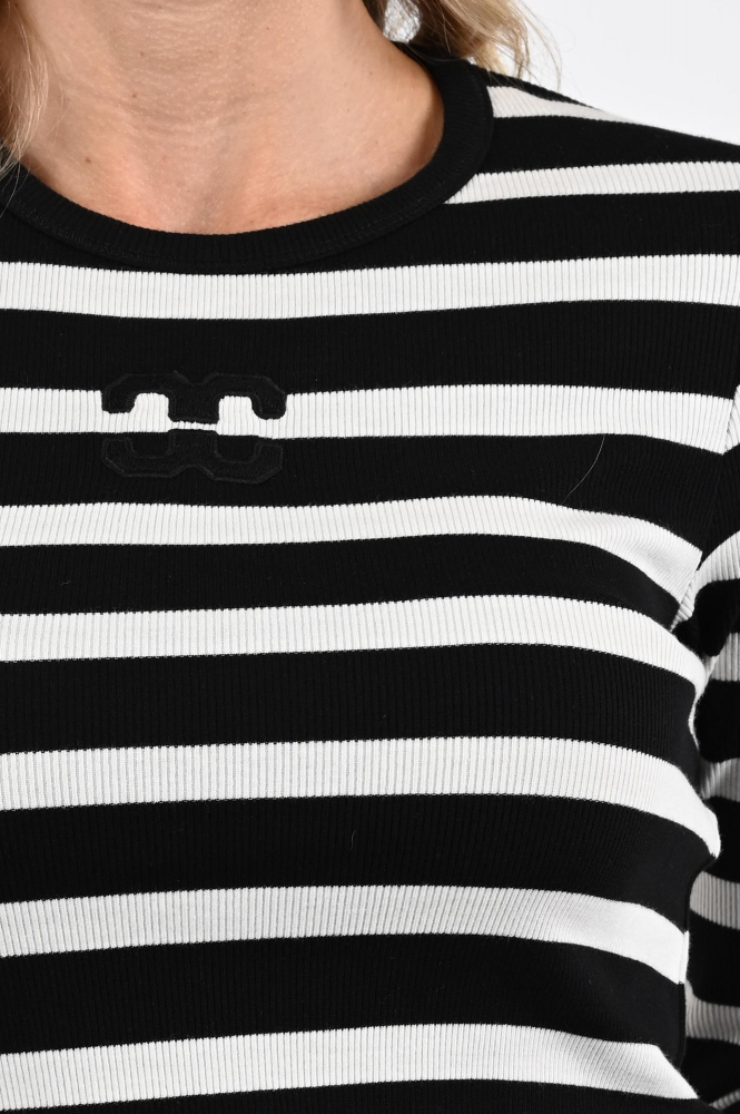 Co'couture 43007 granny T-shirt lange mouw Zwart