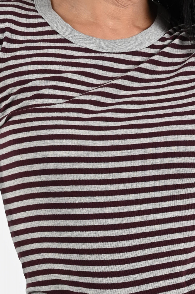 Penn & Ink W25F1745-STM T-shirt lange mouw Grijs
