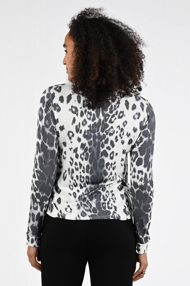 Monari 808549 T-shirt lange mouw Grijs