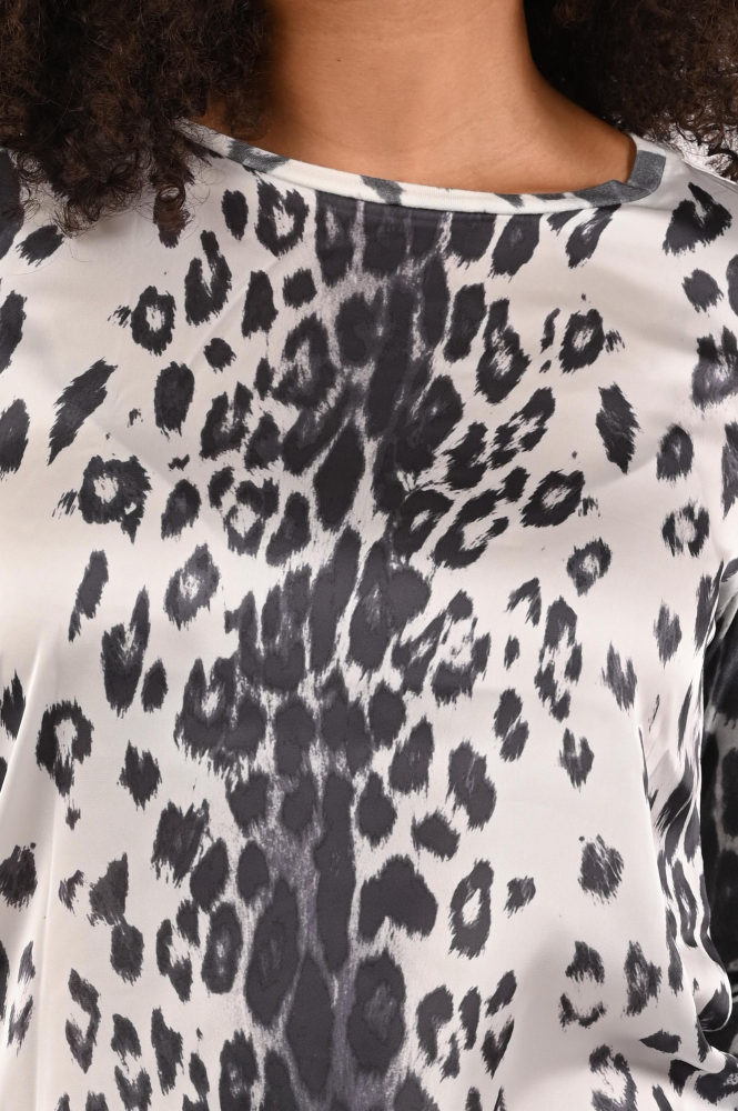 Monari 808549 T-shirt lange mouw Grijs