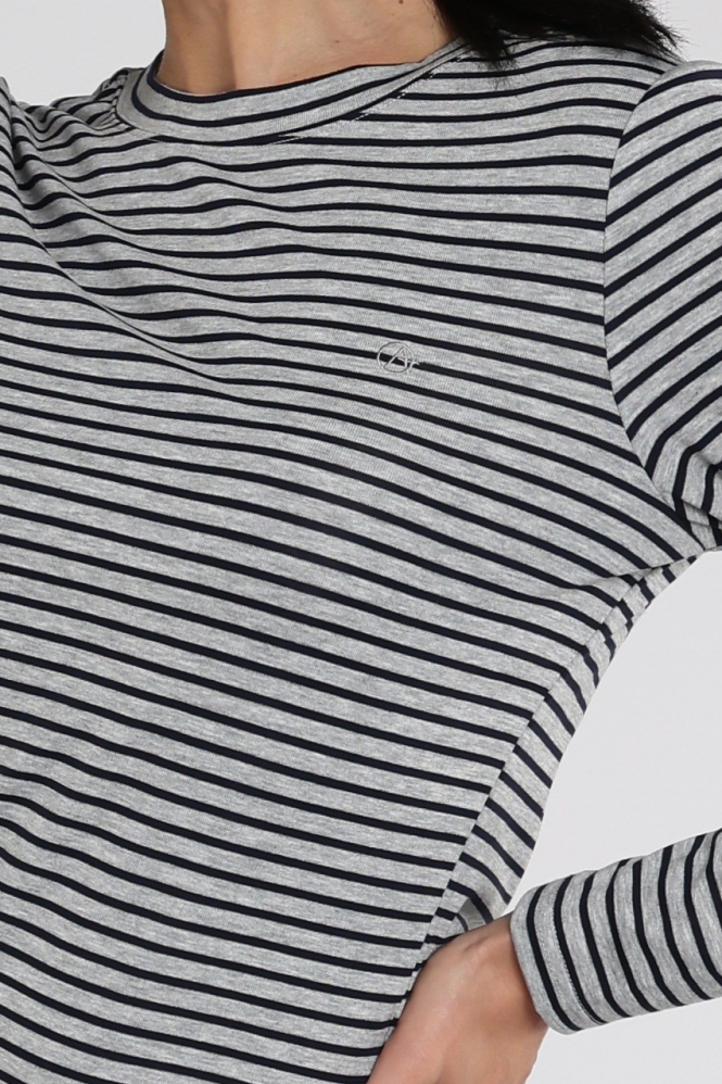 Aimée the label ZenoLuca  STRIPED T-shirt lange mouw Grijs