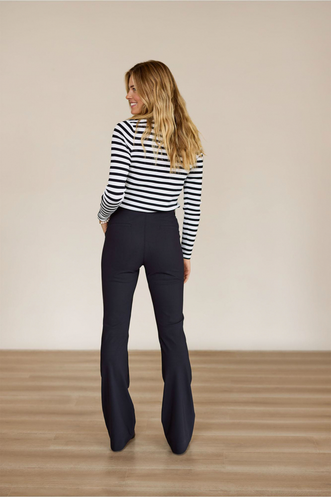 L.O.E.S. by Studio Anneloes Luna stripe pullover T-shirt lange mouw Wit