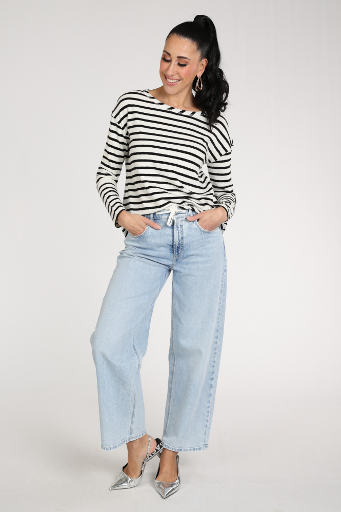 10 Days 20-774-6201 T-shirt lange mouw Wit