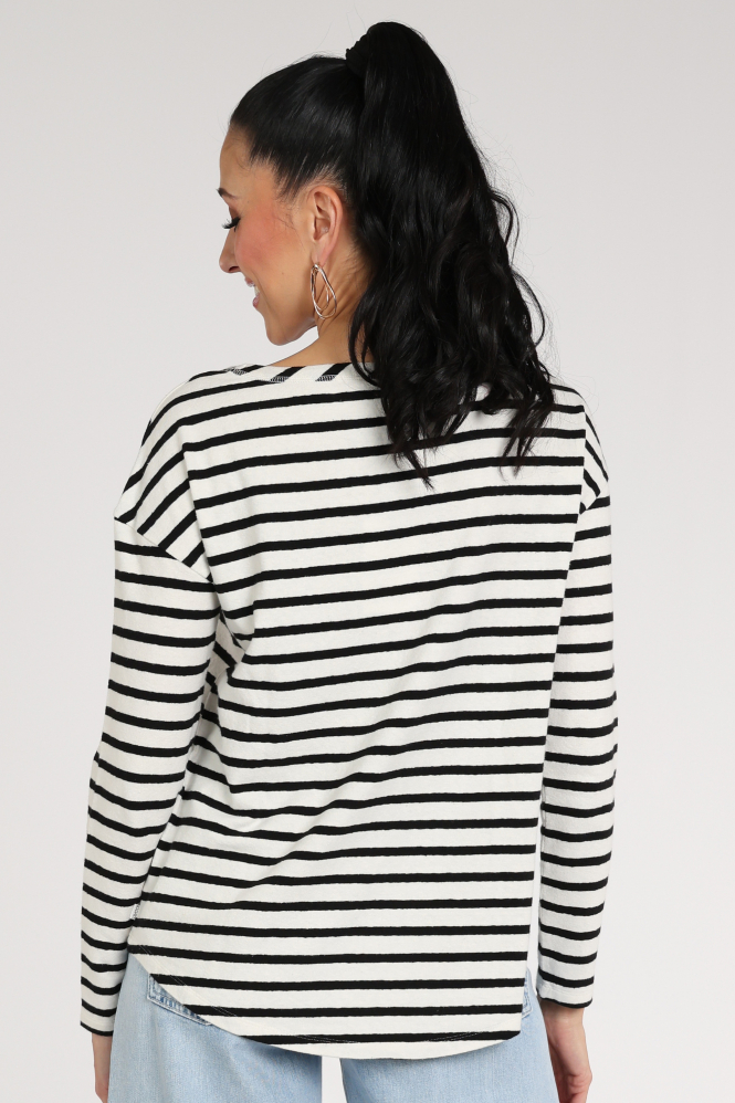 10 Days 20-774-6201 T-shirt lange mouw Wit