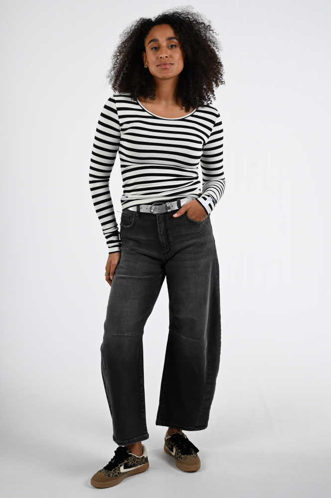 10 Days 20-774-5203 T-shirt lange mouw Wit