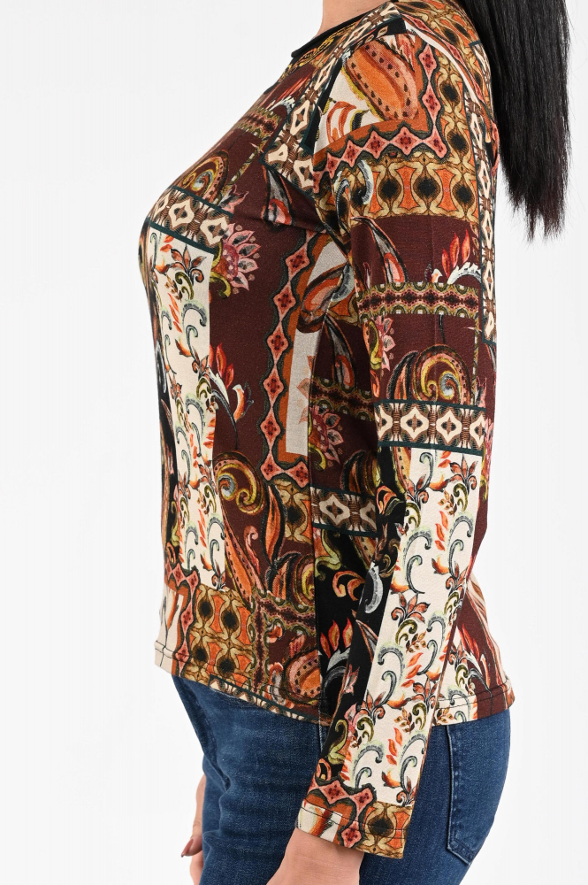 Atelier Maillet as5wt023 T-shirt lange mouw Bruin